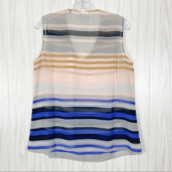 Cabi | Underline Stripe Sleeveless Blouse Size Medium - Picture 2 of 4